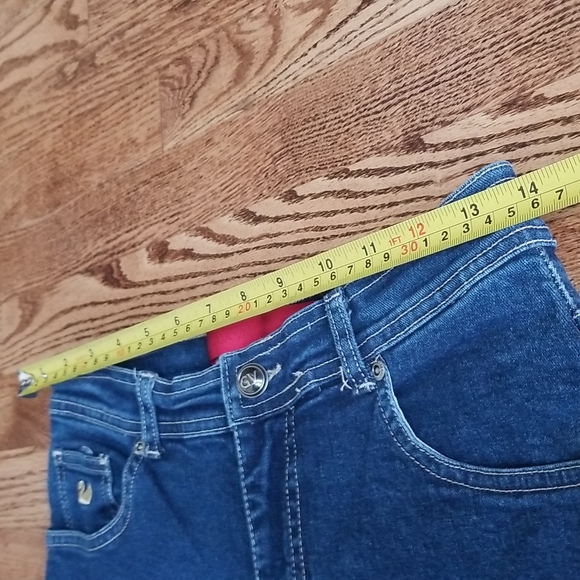 (8) Gloria Vanderbilt Petite Blue Denim Cotton Blend Ankle Jeans - Picture 4 of 10
